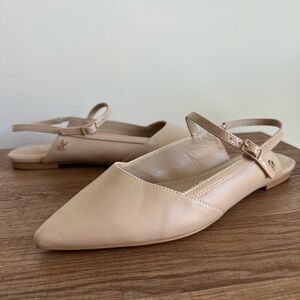 Calvin Klein - Women’s Bryce Ankle Strap Slingback Nude Flats size 7